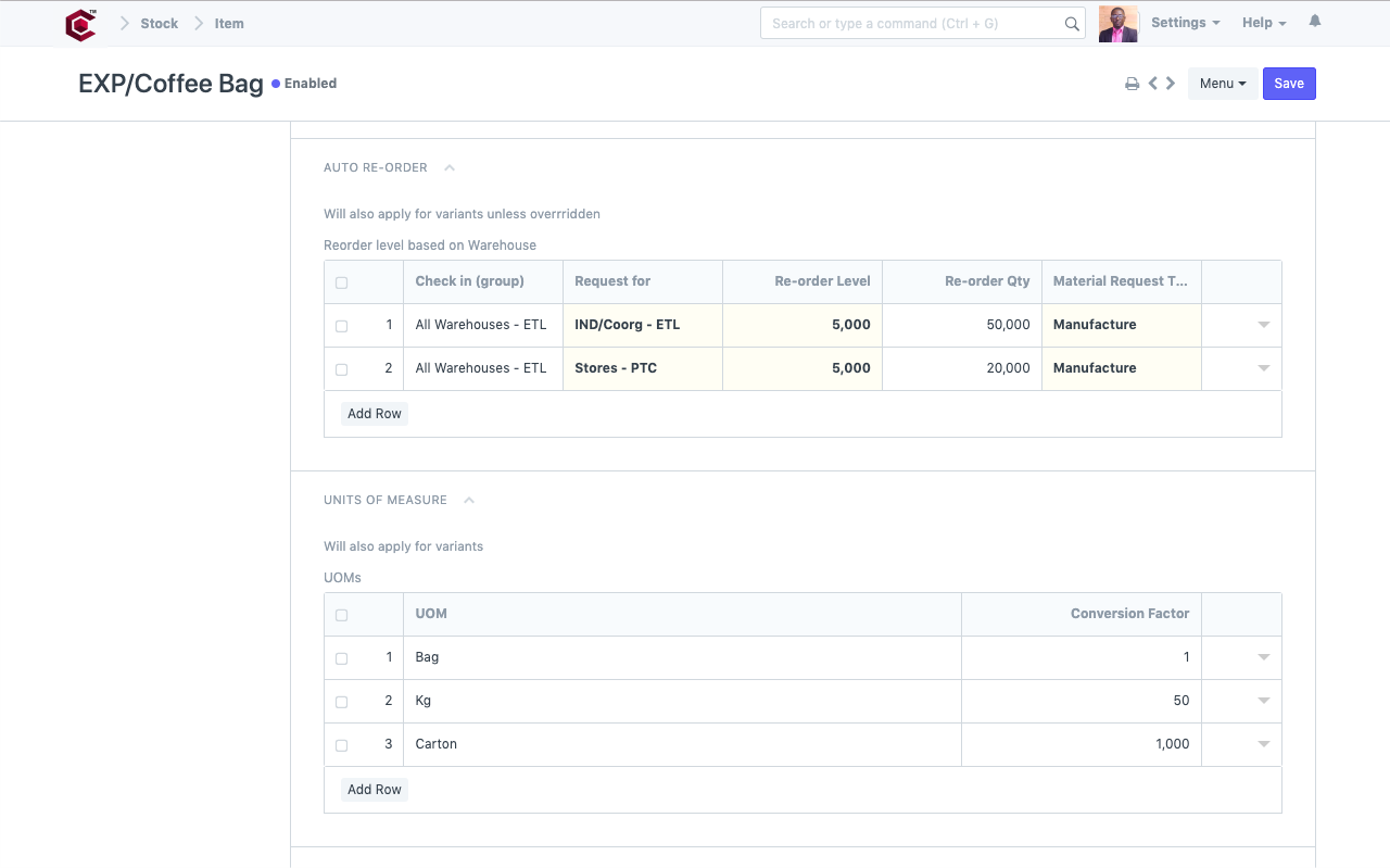 Open Source Food Manufacturing Software - Multiple Units of Measurement