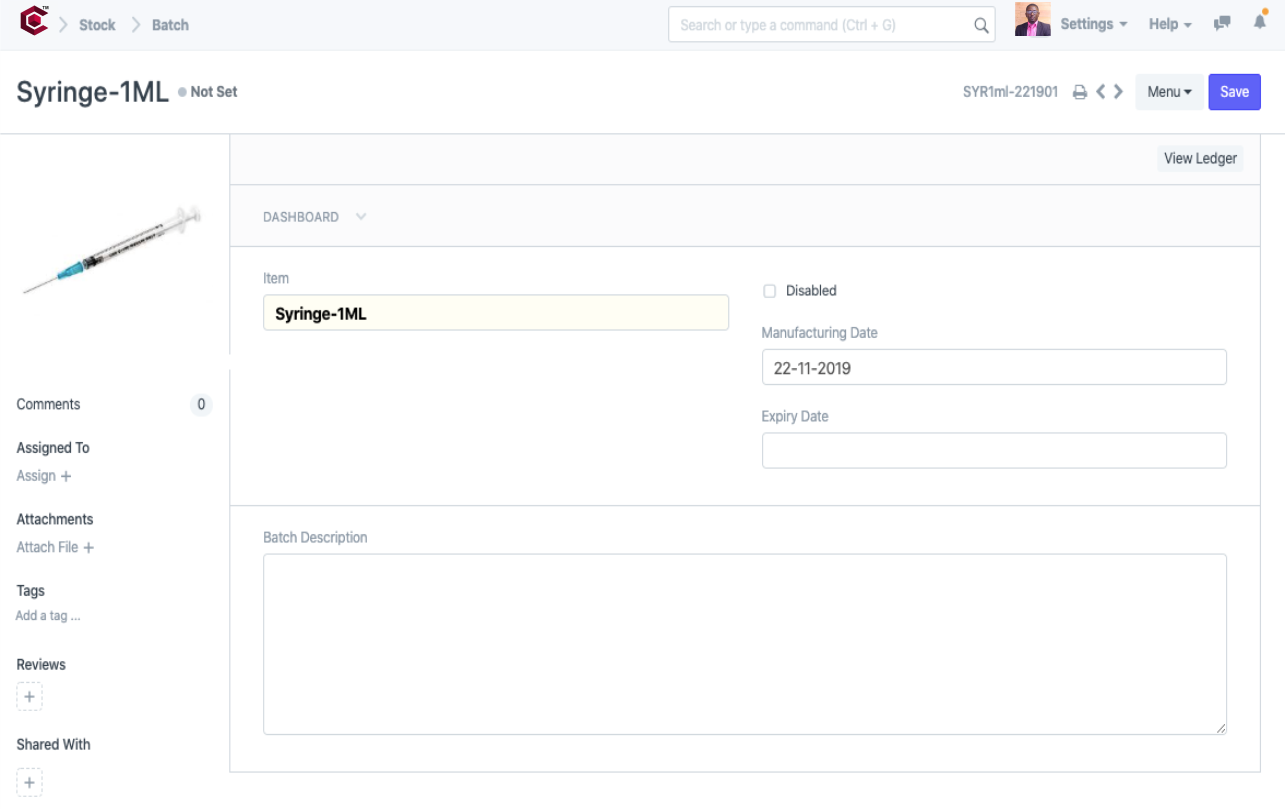Medical Device Manufacturing ERP - Batched Inventory