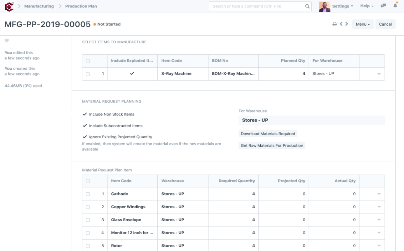 Medical Device Manufacturing ERP - Material Resource Planning