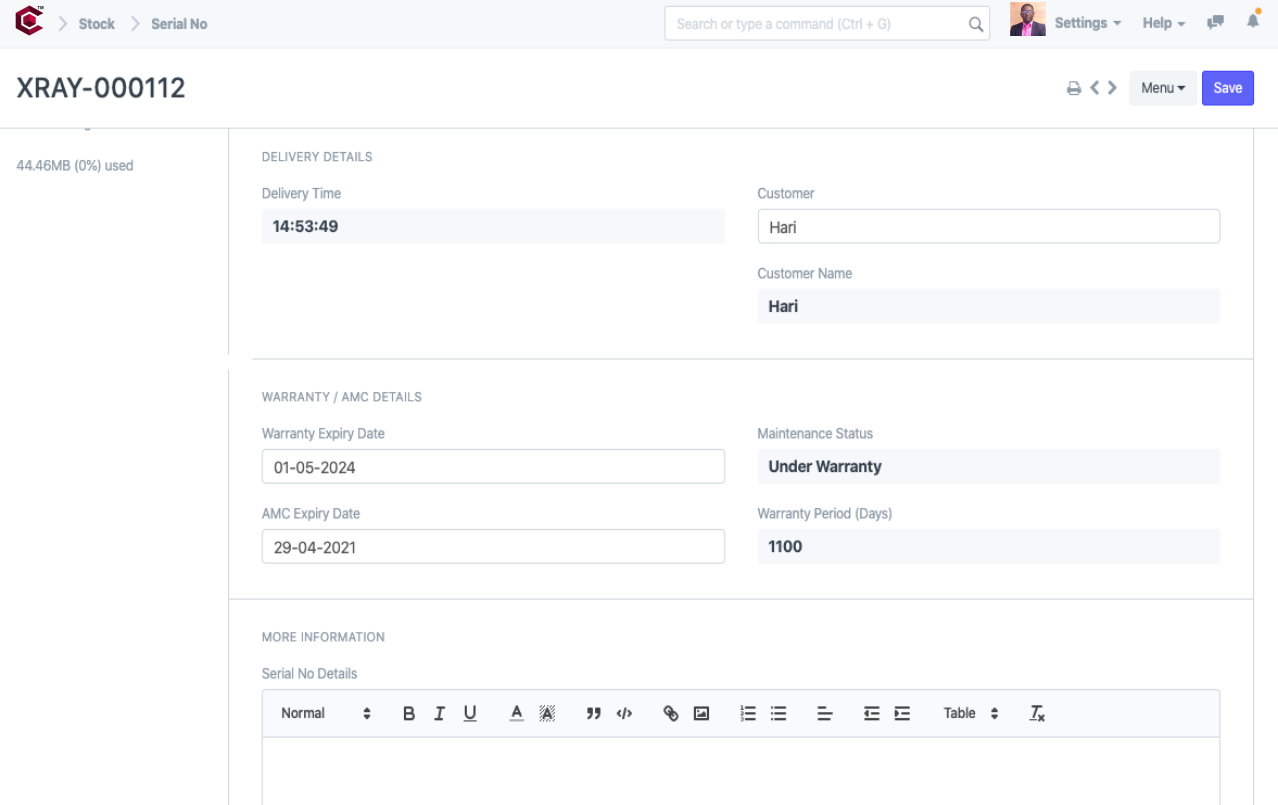Medical Device Manufacturing ERP - Serialized Inventory