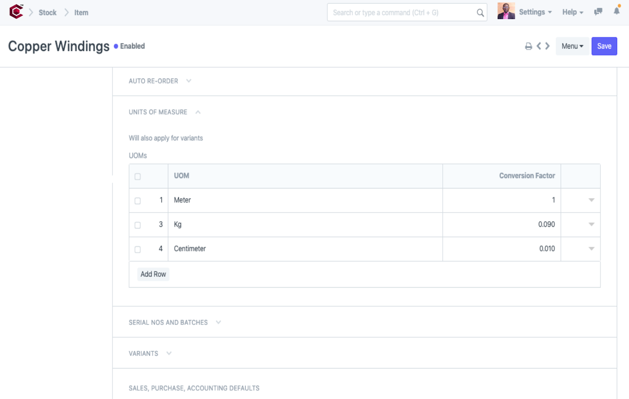 Medical Device Manufacturing ERP - Multiple Units of Measurement