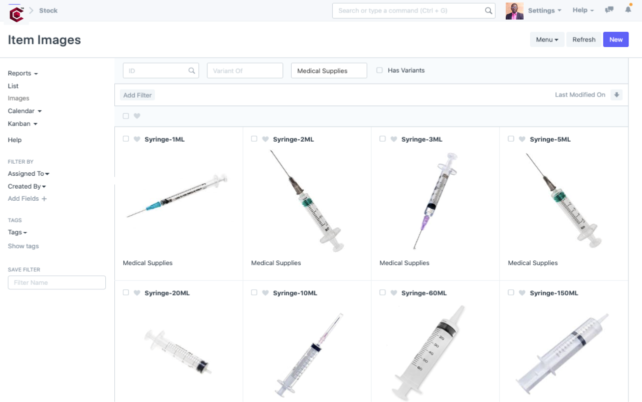 Medical Device Manufacturing ERP - Item Variants