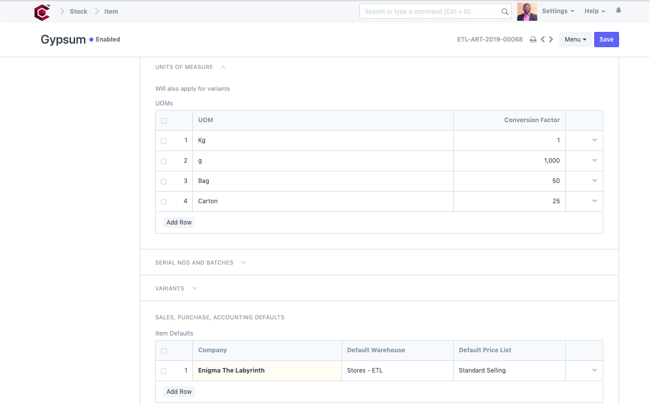 Cloud Manufacturing ERP Software - Multiple Unit of Measures