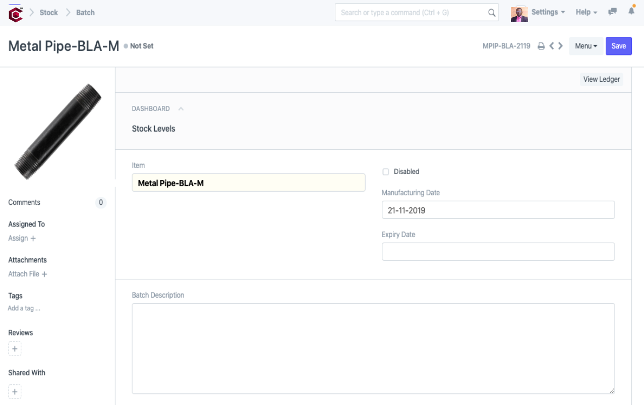 Metal Fabrication ERP - Batched Inventory