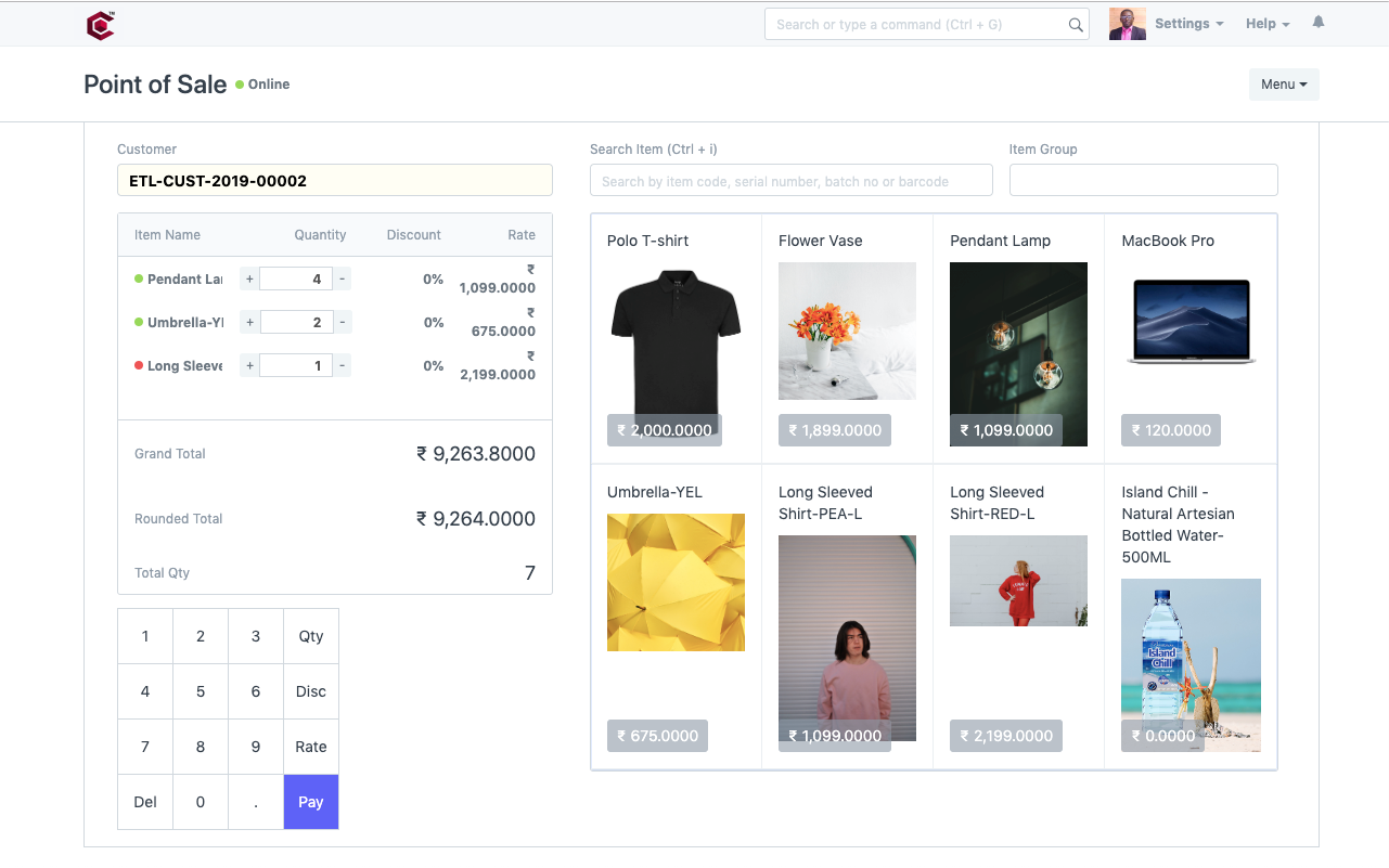 retail management erp software - point of sale