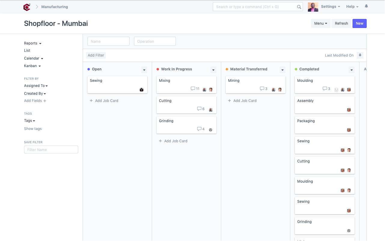Cloud Manufacturing ERP Software -  Shop Floor Management